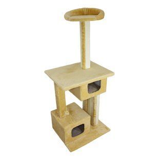 Дряпка Lucky Pet будинок "Говерла" хутро, 54x54x129см, бежевий 113203   фото