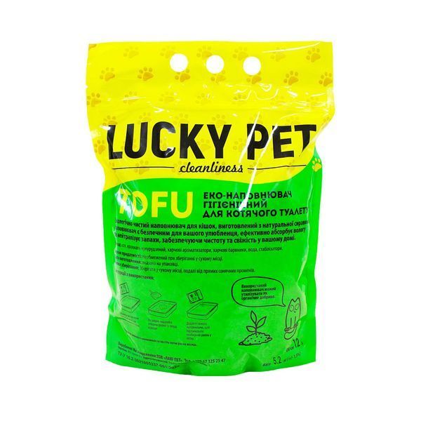 Наповнювач Lucky Pet з тофу для котячого туалету з ароматом лаванди, 12 л 53150 фото