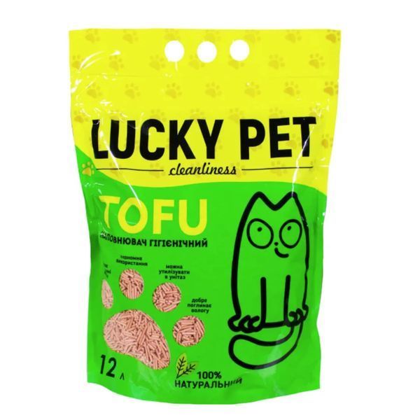 Наповнювач Lucky Pet з тофу для котячого туалету з ароматом лаванди, 12 л 53150 фото