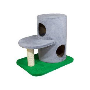 Дряпка Lucky Pet будиночок сизалевий Вежа 54х57х45см, Сірий 216195 фото