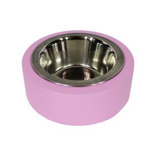 Миски металеві на дерев'яній підставці Lucky Pet лінійка 0,24л/11,5см, рожевий (арт.553201) 553201 фото