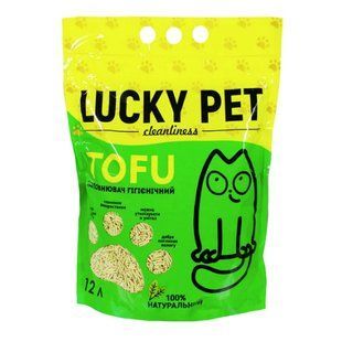 Наповнювач Lucky Pet з тофу для котячого туалету з ароматом зеленого чаю, 12 л 53149 фото
