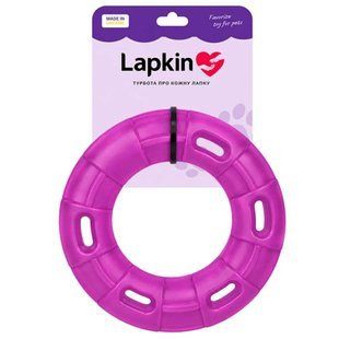 Іграшка Lapkin ігрове кільце для собак фіолетовий, 12 см 122730 фото