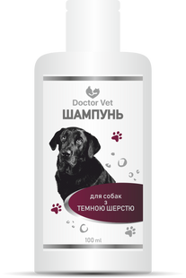 Шампунь для собак з темною шерстю Doctor Vet, 100 мл 117177 фото