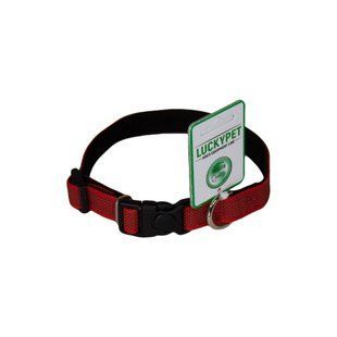 Нашийник з прогумованної стрічки підшитий Lucky Pet Червоний, 2 см/25-35 см 215662 фото
