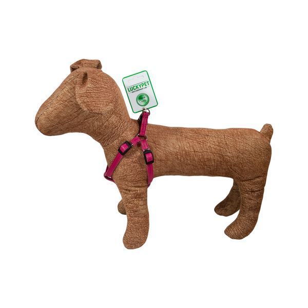 Нагрудник шкіряний подвійний Lucky Pet рожевий, 1.0/23-30 см 217673 фото