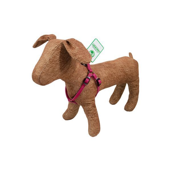 Нагрудник шкіряний подвійний Lucky Pet рожевий, 1.0/23-30 см 217673 фото