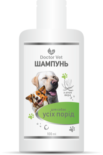 Шампунь з алое вера для собак усіх порід Doctor Vet, 100 мл 55073 фото